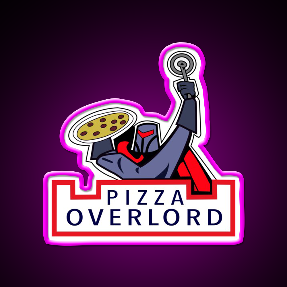 Pizza Overlord American Dad Fast Food Led Neon Sign For Burger Place Rgb Color