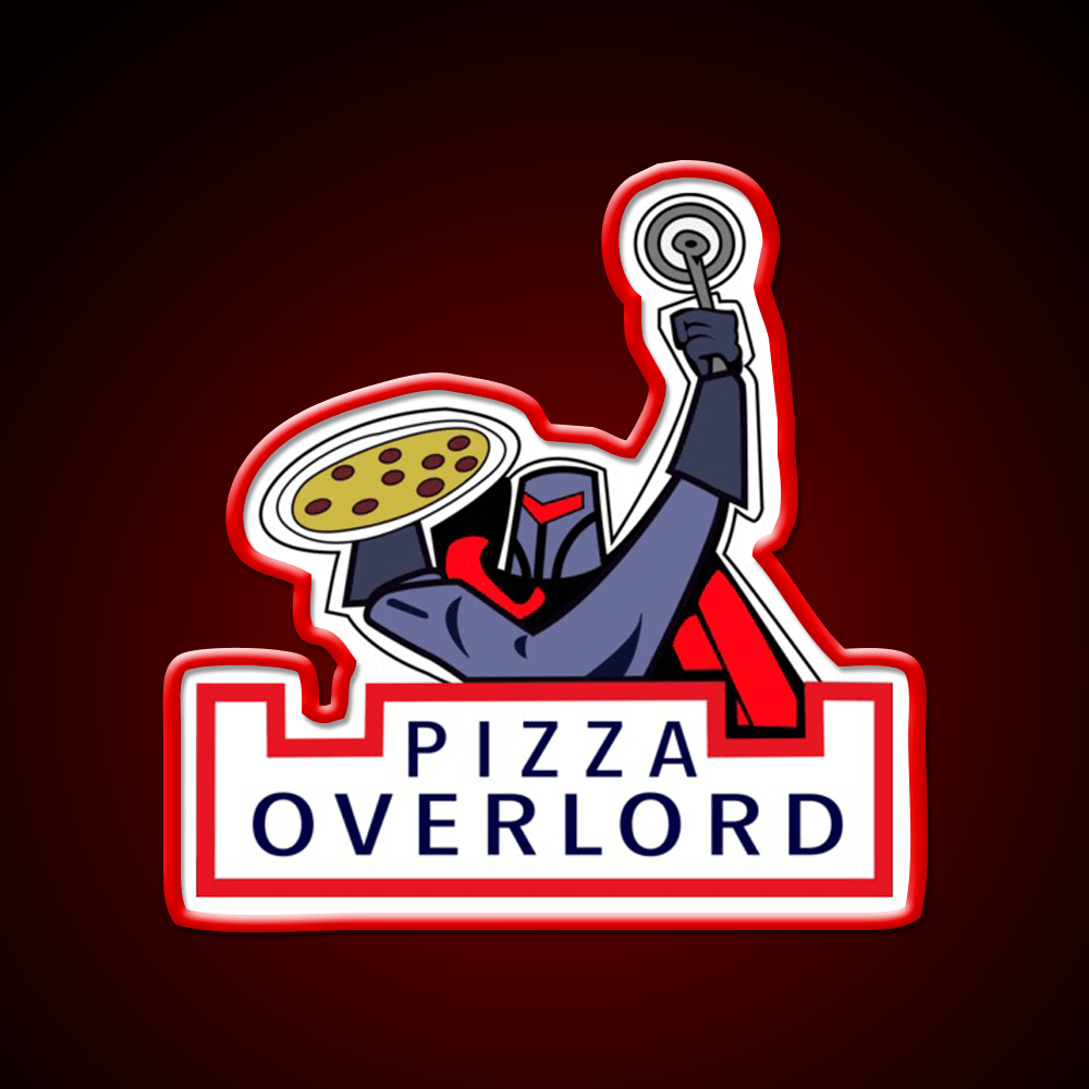 Pizza Overlord American Dad Fast Food Led Neon Sign For Burger Place Rgb Color - Shineneon