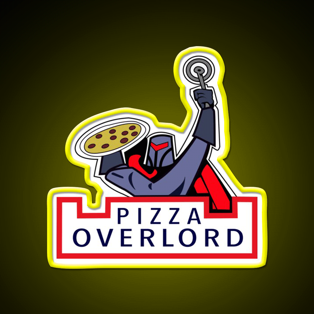 Pizza Overlord American Dad Fast Food Led Neon Sign For Burger Place Rgb Color