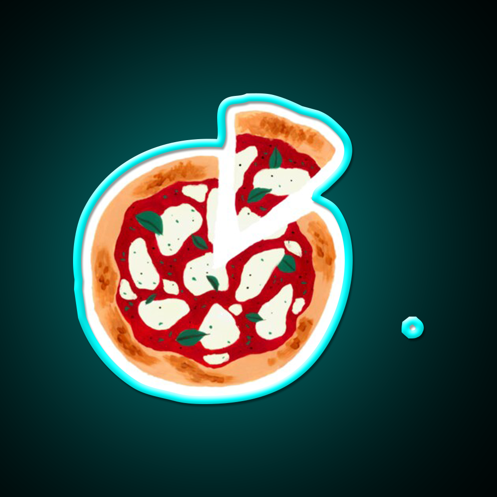 Pizza Painting Fast Food Led Neon Sign For Burger Place Rgb Color