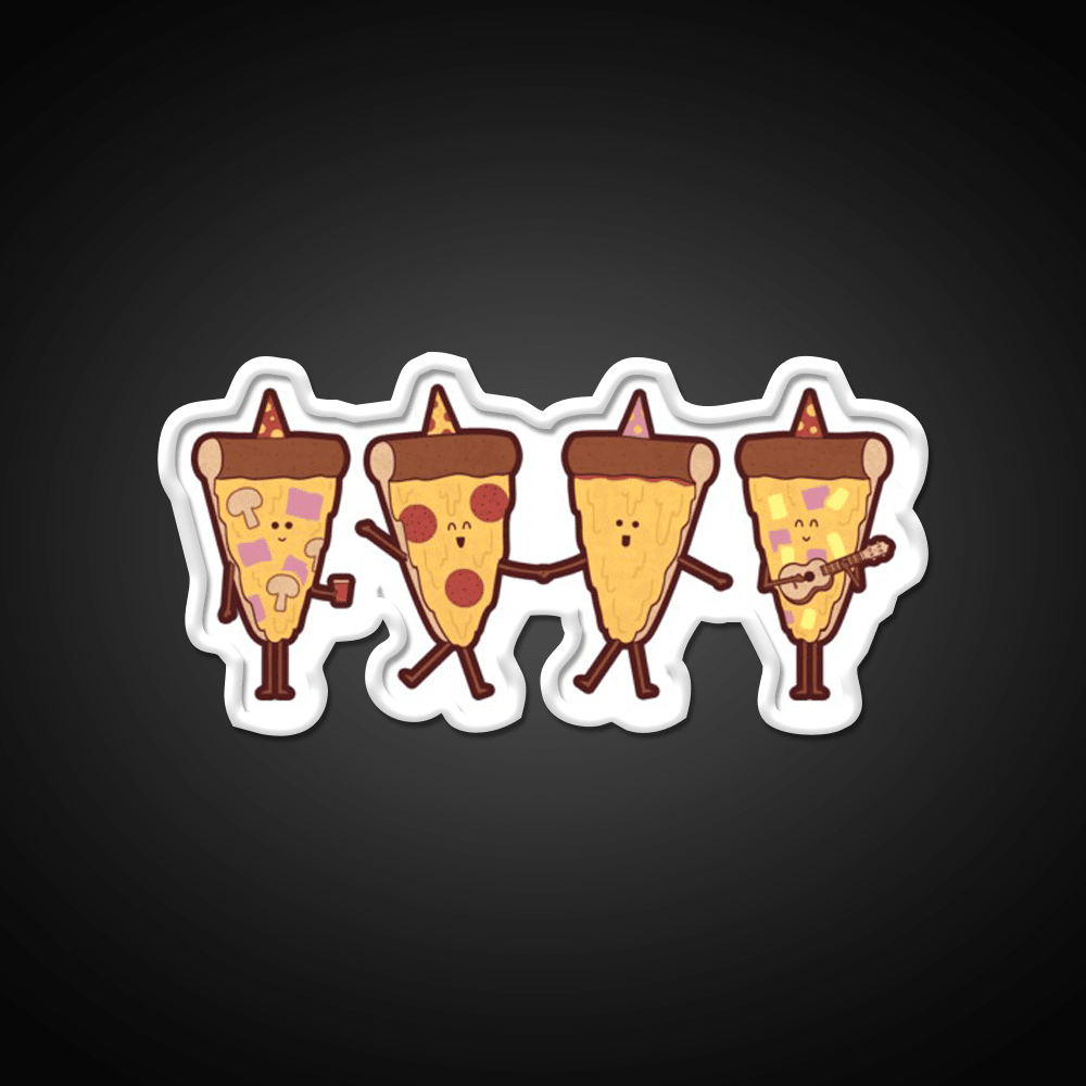 Pizza Party Fast Food Led Neon Sign For Burger Place Rgb Color - Shineneon