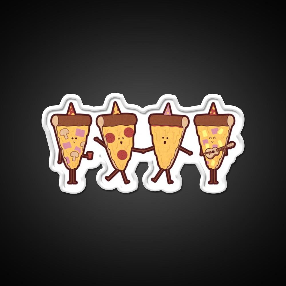 Pizza Party Fast Food Led Neon Sign For Burger Place Rgb Color