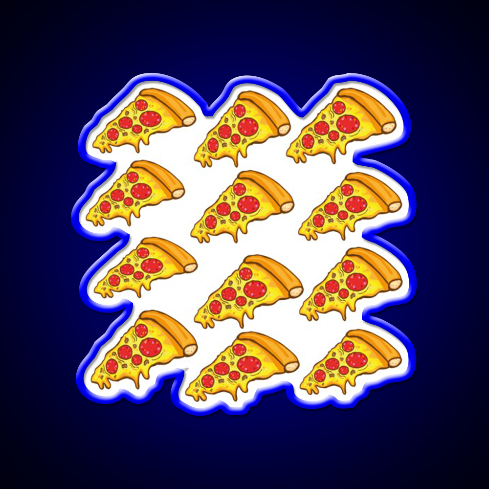 Pizza Patterns Fast Food Led Neon Sign For Burger Place Rgb Color