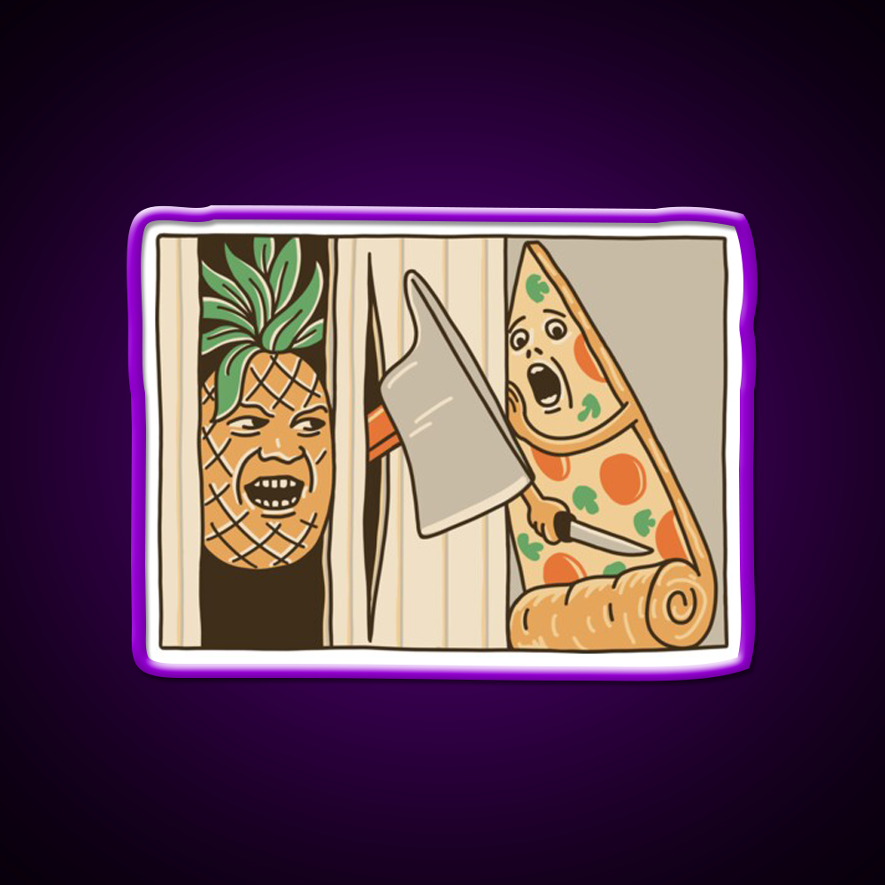 Pizza Pineapple And Axe Fast Food Led Neon Sign For Burger Place Rgb Color