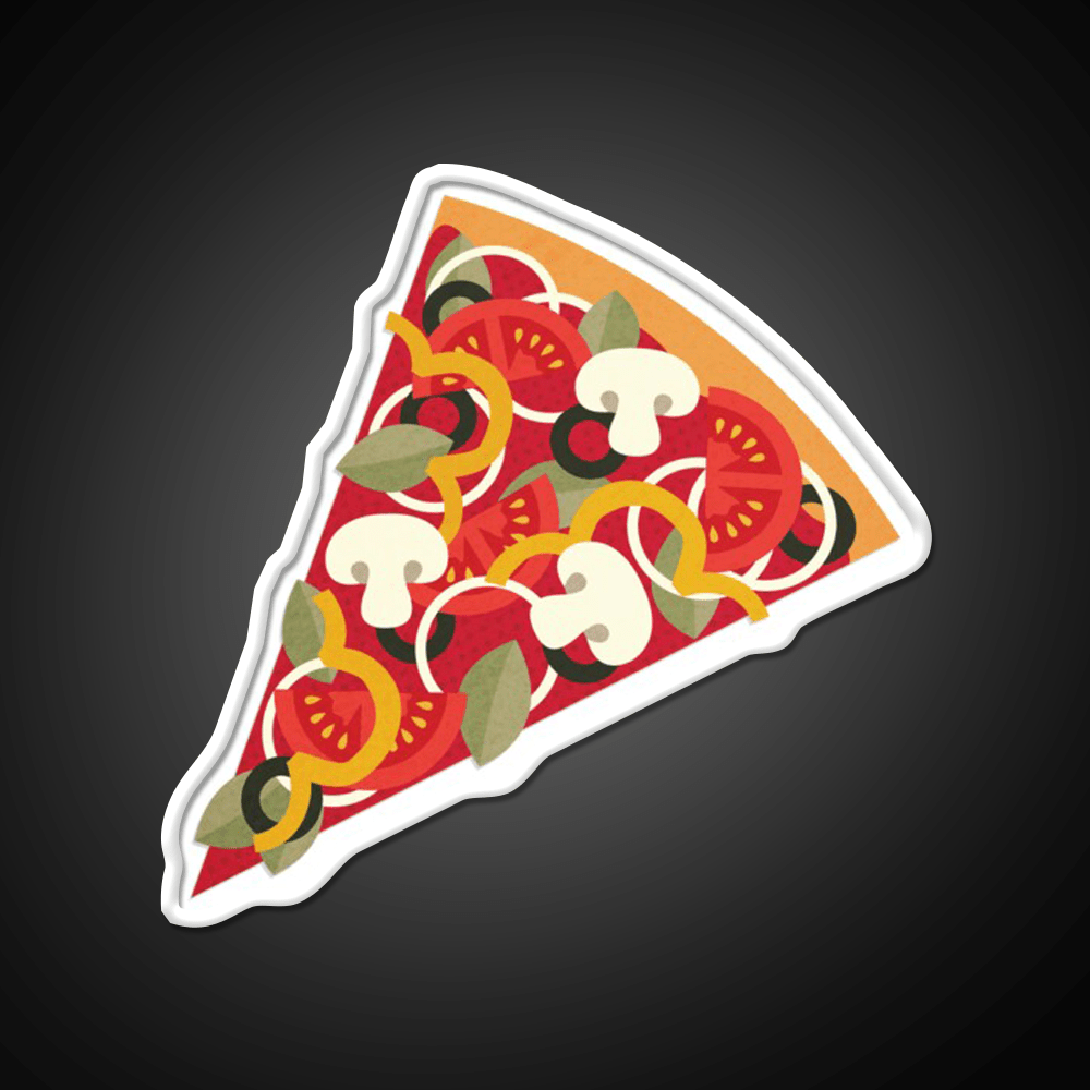 Pizza Power Vegetarian Version Fast Food Led Neon Sign For Burger Place Rgb Color - Shineneon