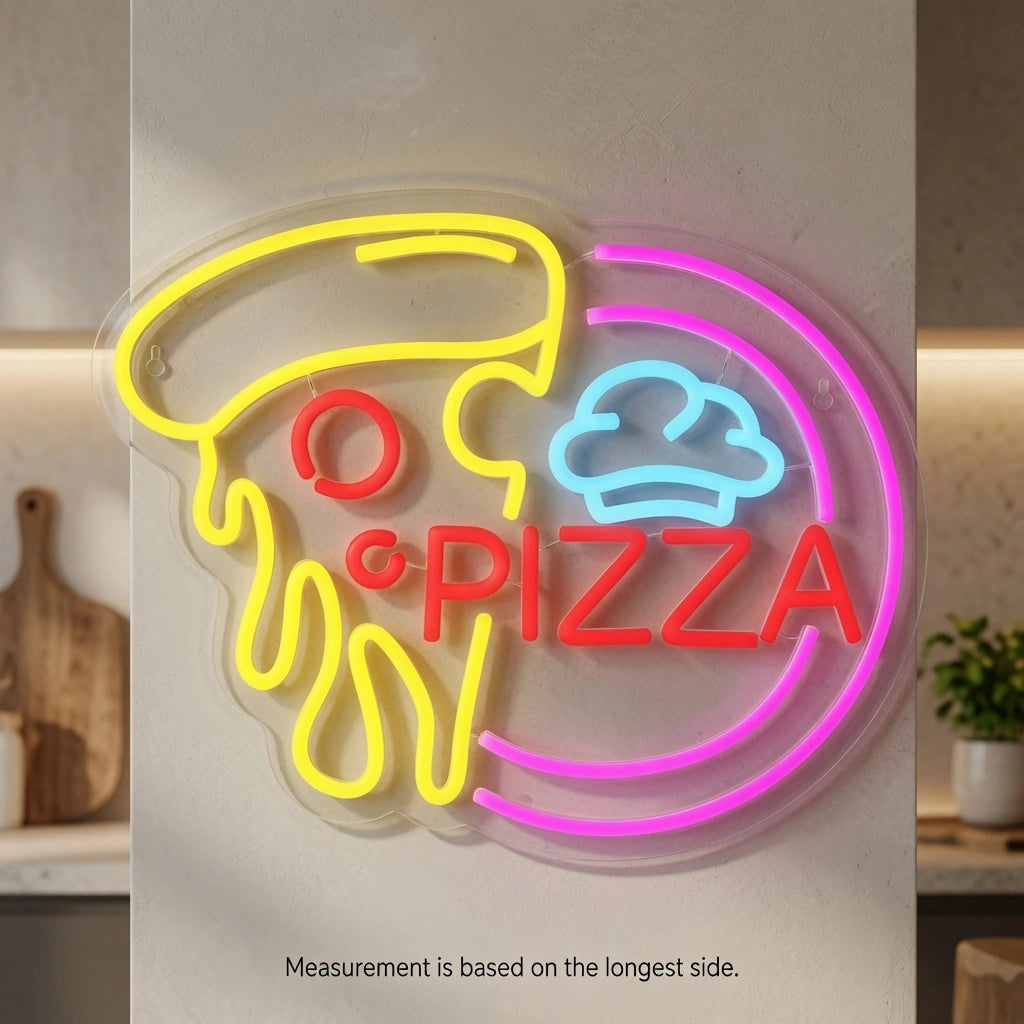 Pizza Room Decor LED Neon Sign - 04 Size Image