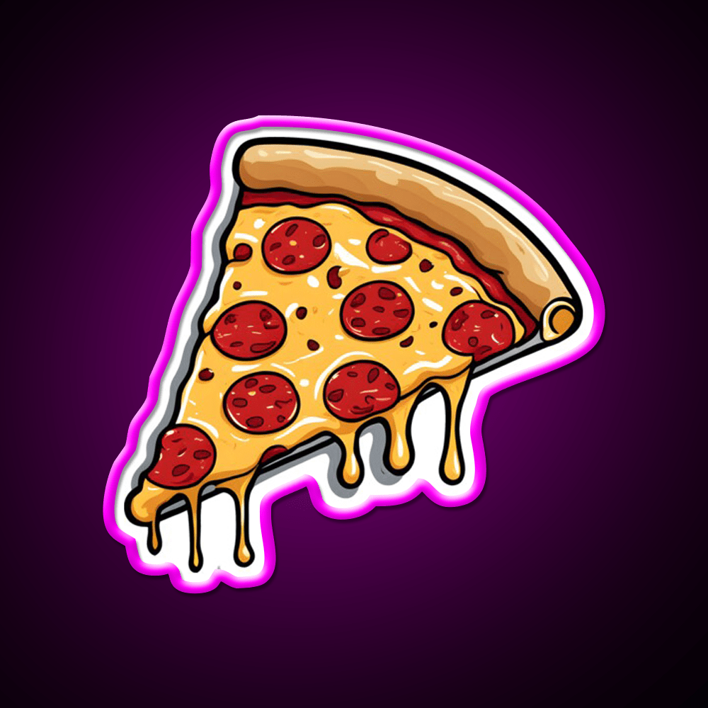 Pizza Slice Fast Food Led Neon Sign For Burger Place Rgb Color - Shineneon