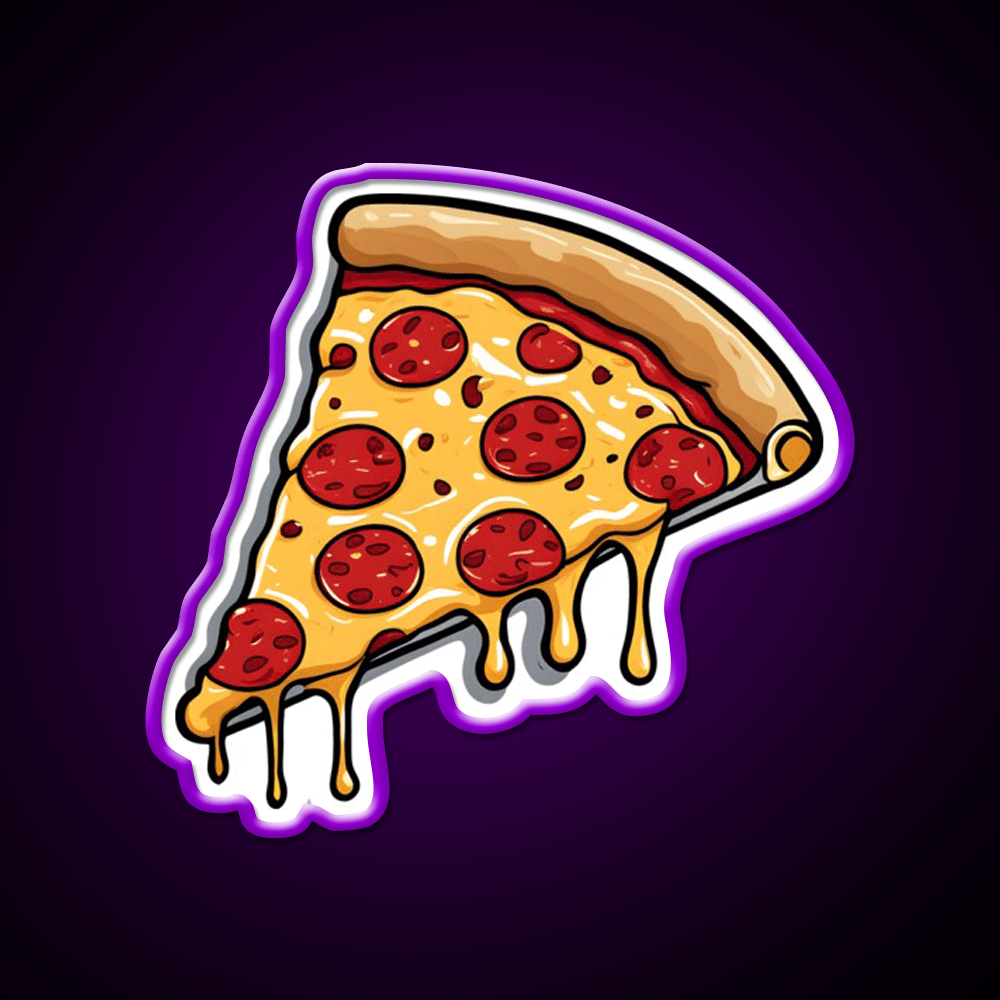 Pizza Slice Fast Food Led Neon Sign For Burger Place Rgb Color - Shineneon