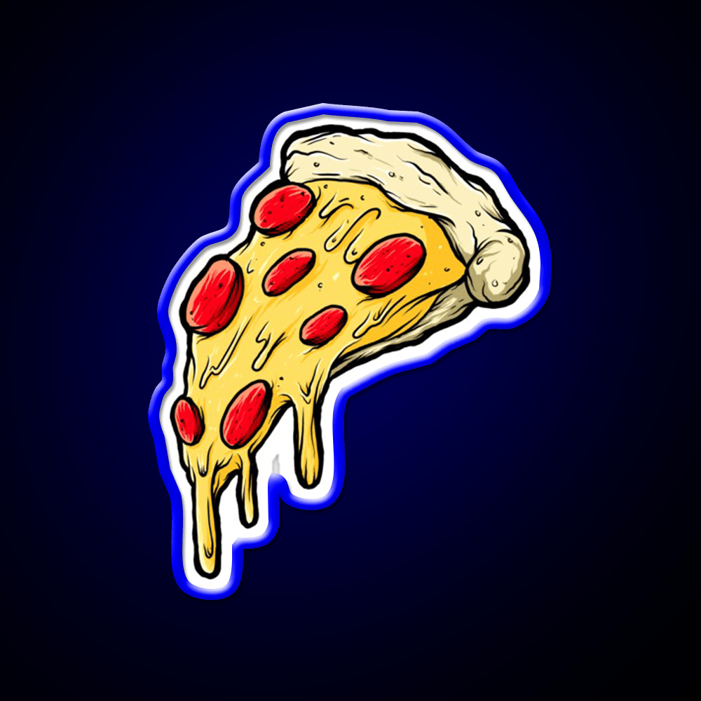 Pizza Slice Fast Food Led Neon Sign For Burger Place Wall Decor Rgb Color - Shineneon