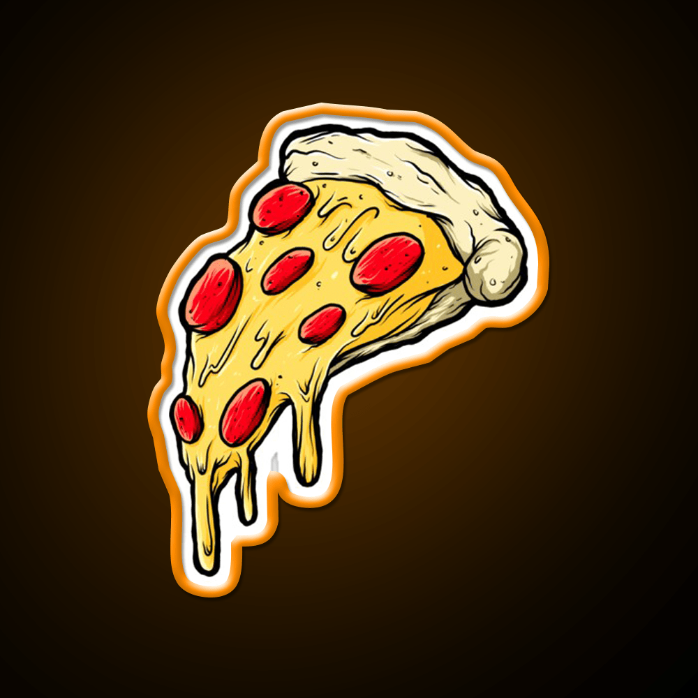 Pizza Slice Fast Food Led Neon Sign For Burger Place Wall Decor Rgb Color - Shineneon