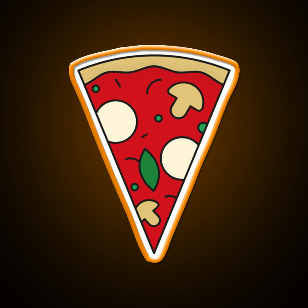 Pizza Slice Margherita Fast Food Led Neon Sign For Burger Place Rgb Color - Shineneon