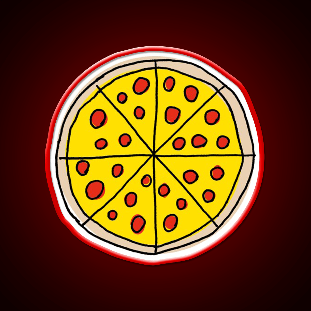 Pizza Snack Food Led Neon Sign For Vending Area Rgb Color - Shineneon