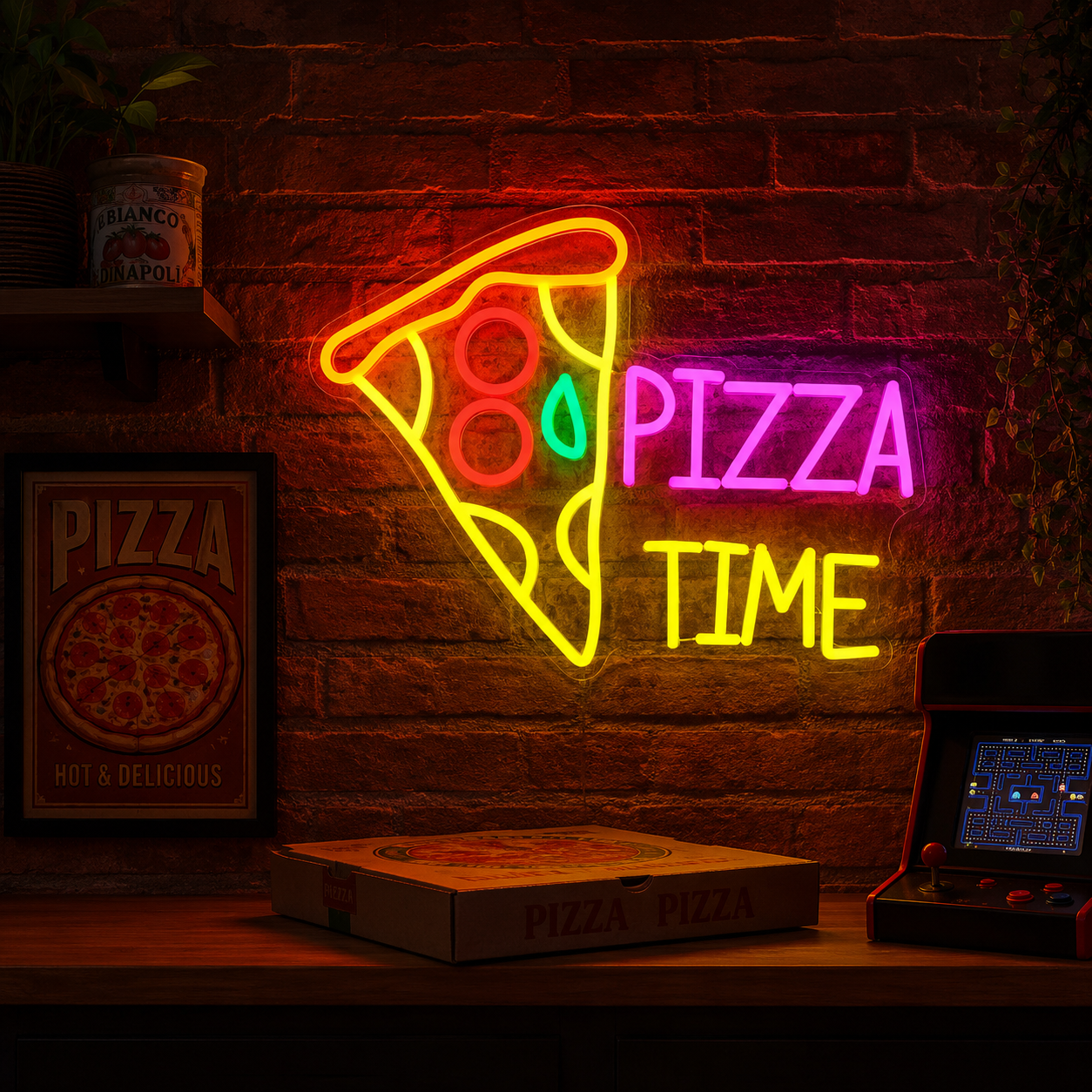 Pizza Time LED Neon Sign - 02 High-Converting Product Image