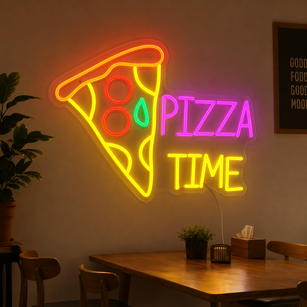 Pizza Time LED Neon Sign - 04 Size Image