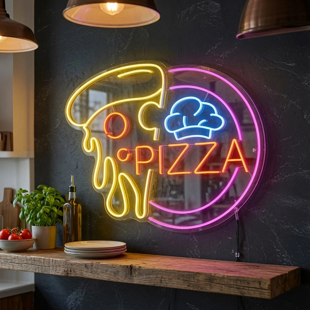 Pizza Wall Decor LED Neon Sign - 03 Real Lifestyle Scene