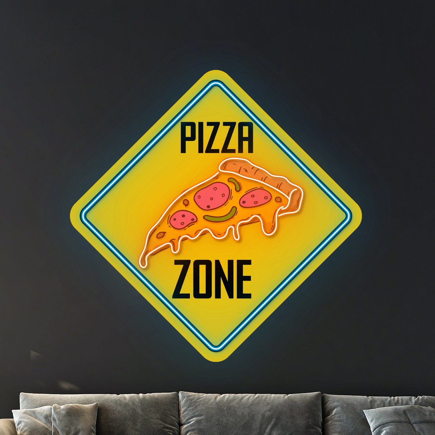 Pizza Zone Decal Acrylic Artwork | Shineneon