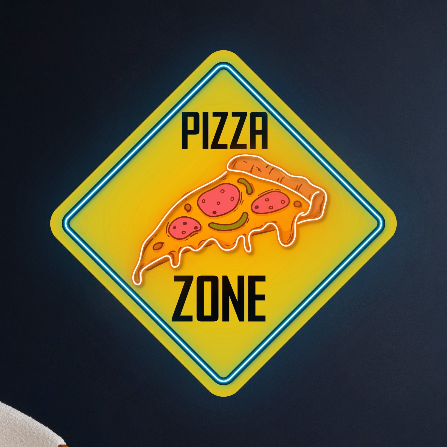Pizza Zone Decal Acrylic Artwork | Shineneon