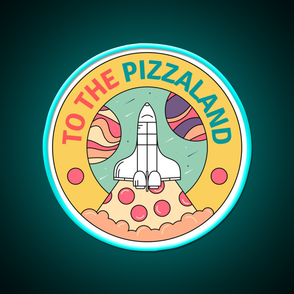 Pizzaland Fast Food Led Neon Sign For Burger Place Rgb Color