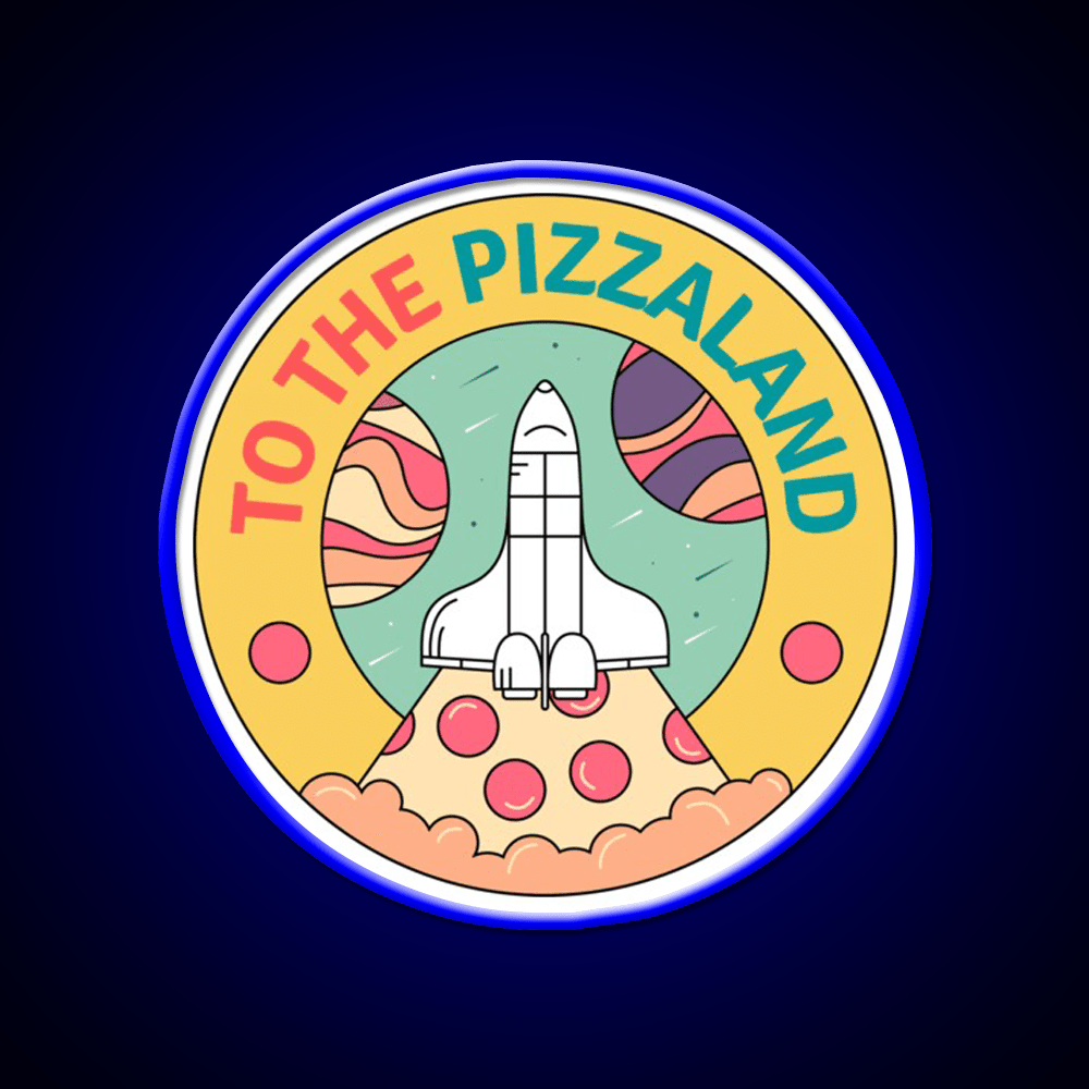 Pizzaland Fast Food Led Neon Sign For Burger Place Rgb Color - Shineneon