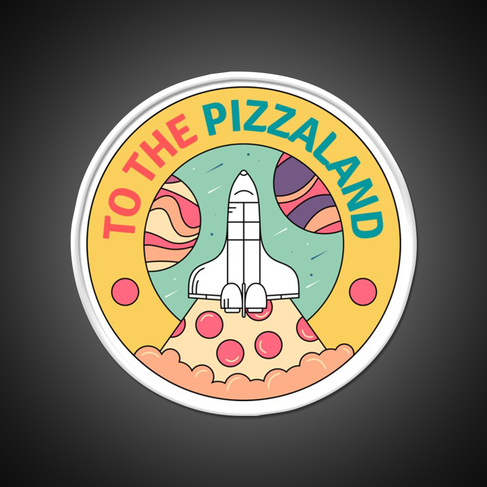 Pizzaland Fast Food Led Neon Sign For Burger Place Rgb Color