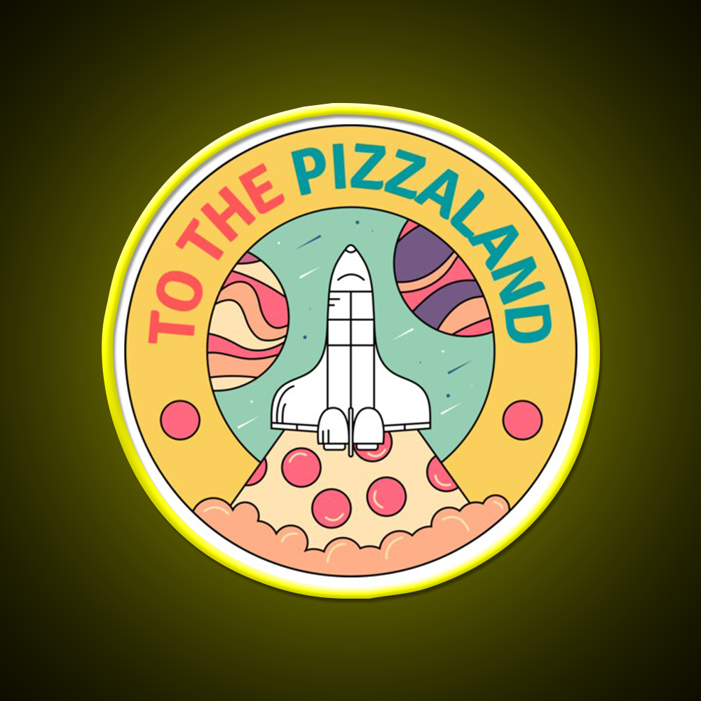 Pizzaland Fast Food Led Neon Sign For Burger Place Rgb Color