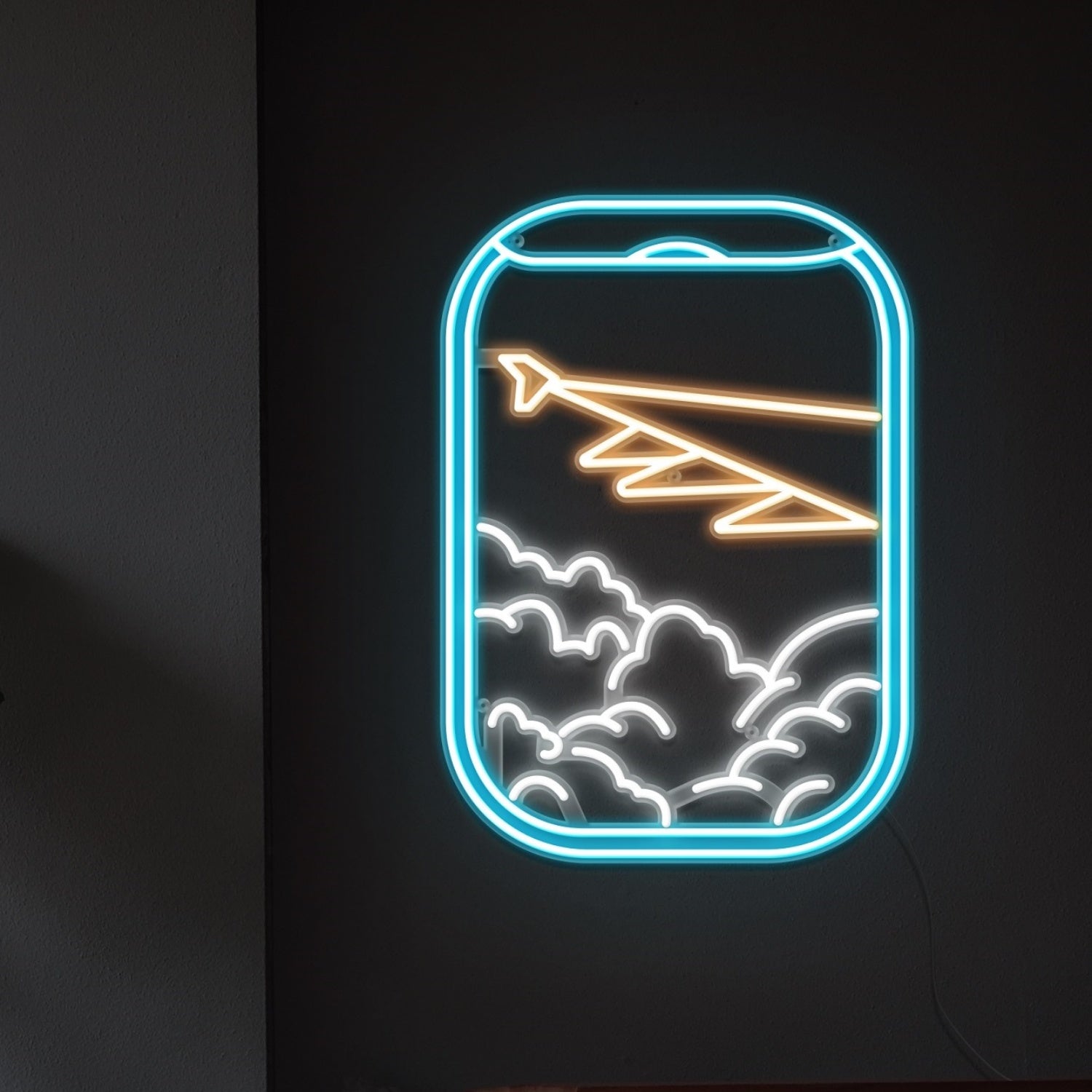 Plane Window View Led Neon Sign Wall Art | Shineneon
