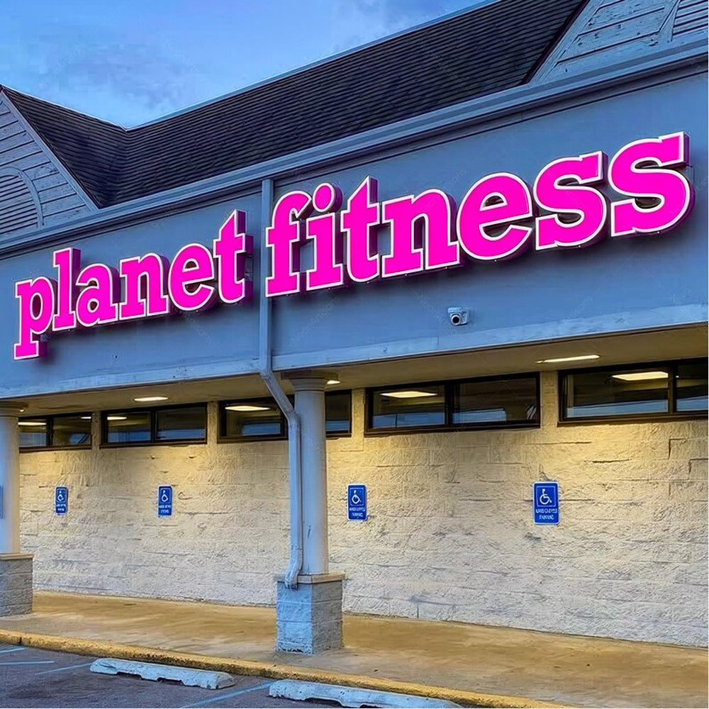 Planet Fitness 3D Frontlit Channel Letters Led Light Sign