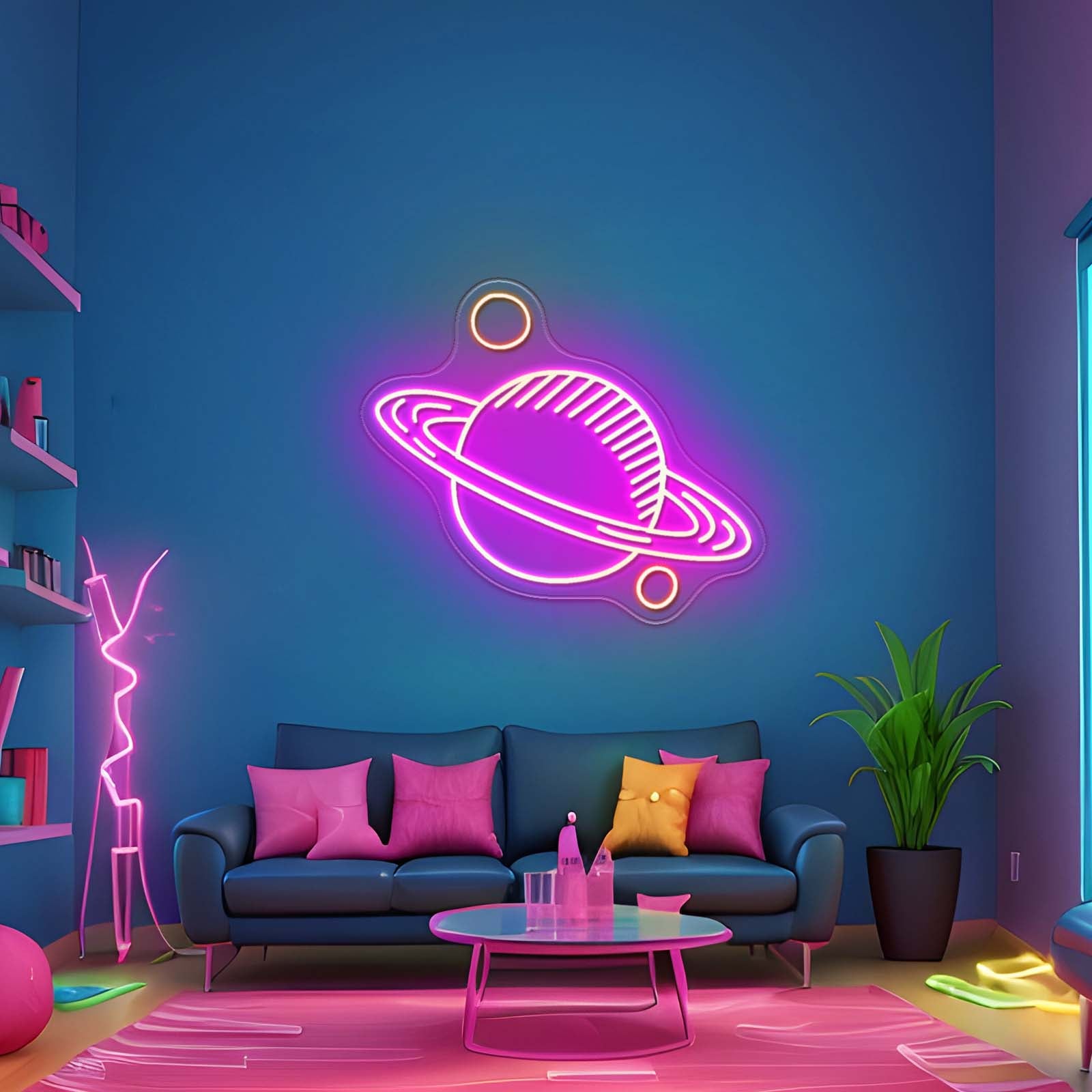 Playful Ghost Floating Led Neon Sign Light Custom Led Signs