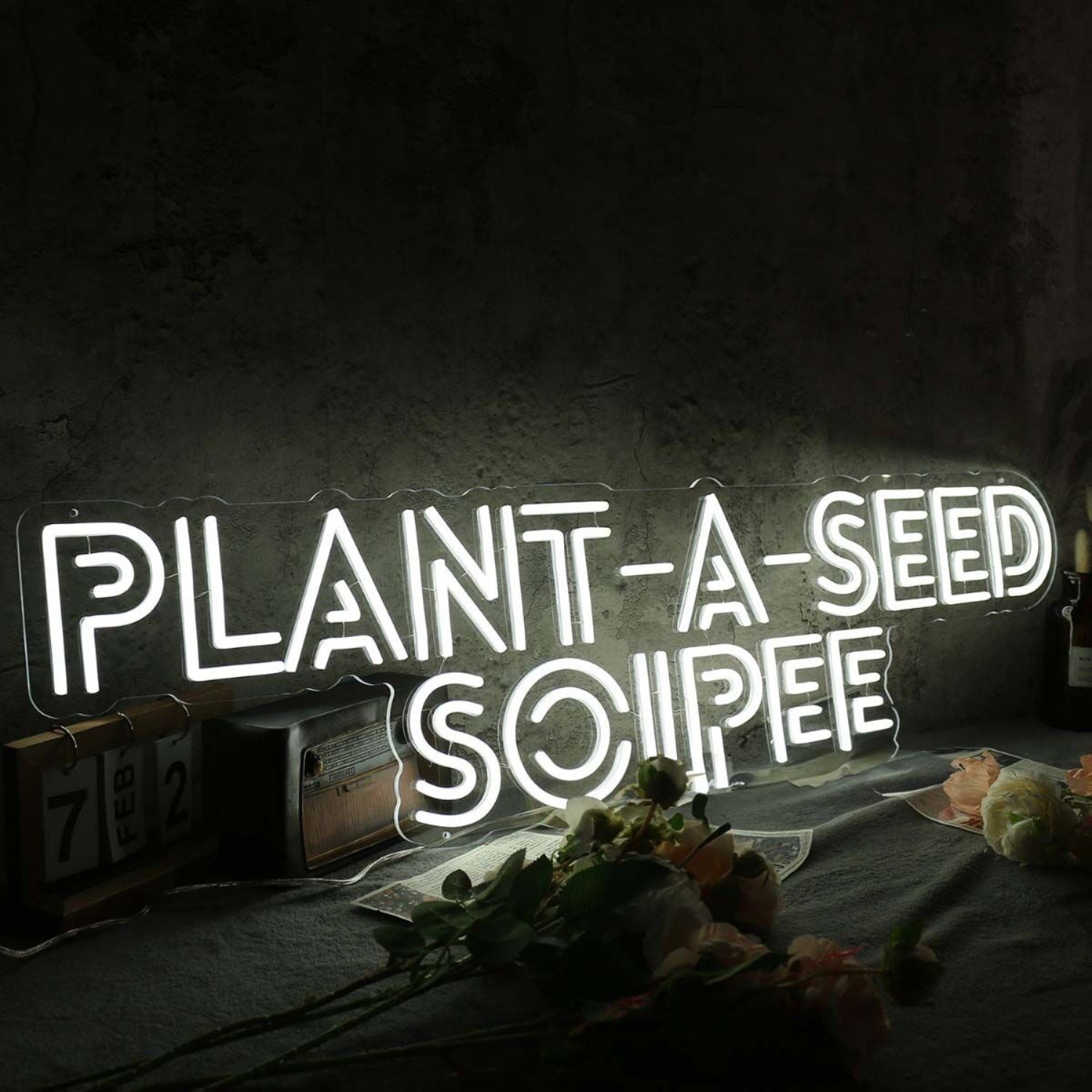 Plant A Seed Soiree White Led Neon Sign - Shineneon