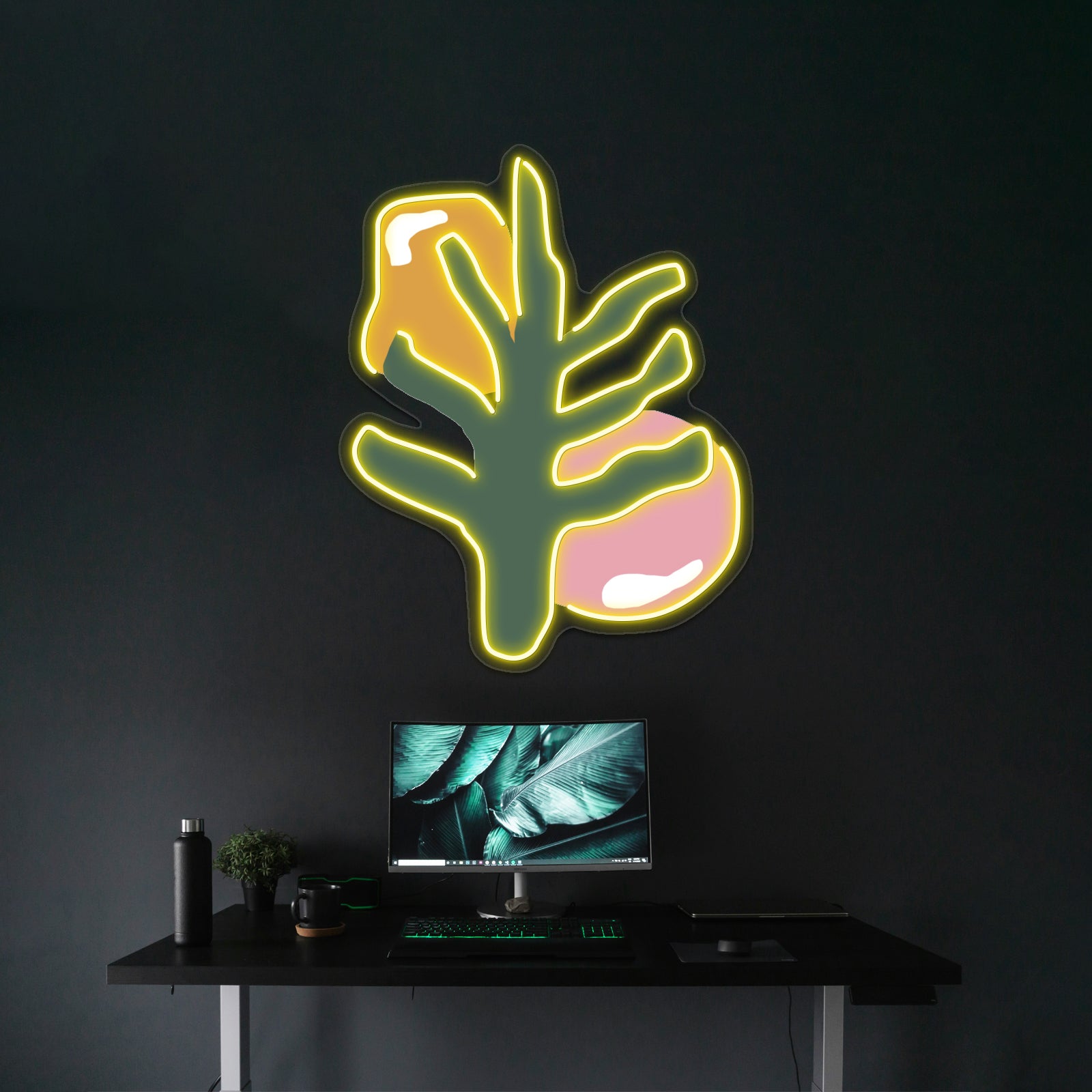 Plant Abstract Art Wall Artwork Neon Signs | Shineneon