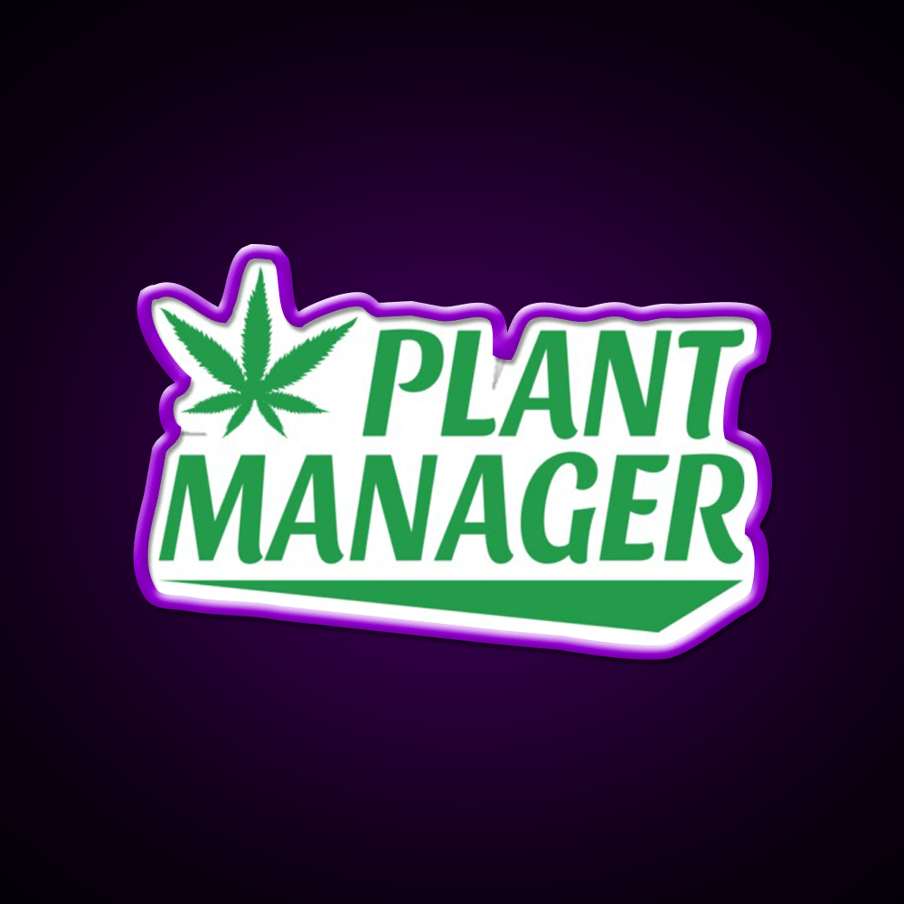Plant Manager Hemp Inspired Green Leaf Led Neon Sign Rgb Color - Shineneon