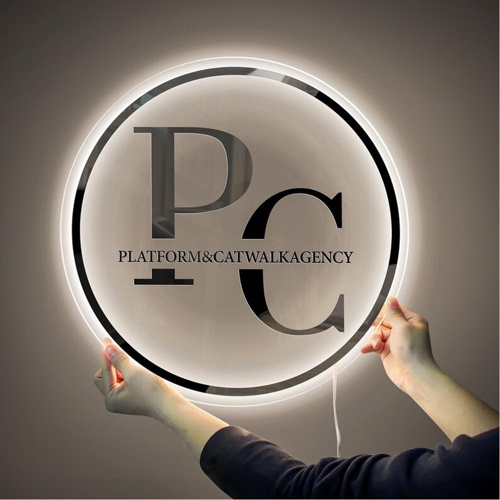 Platform And Catwak Agency Acrylic Business Logo Sign - Shineneon