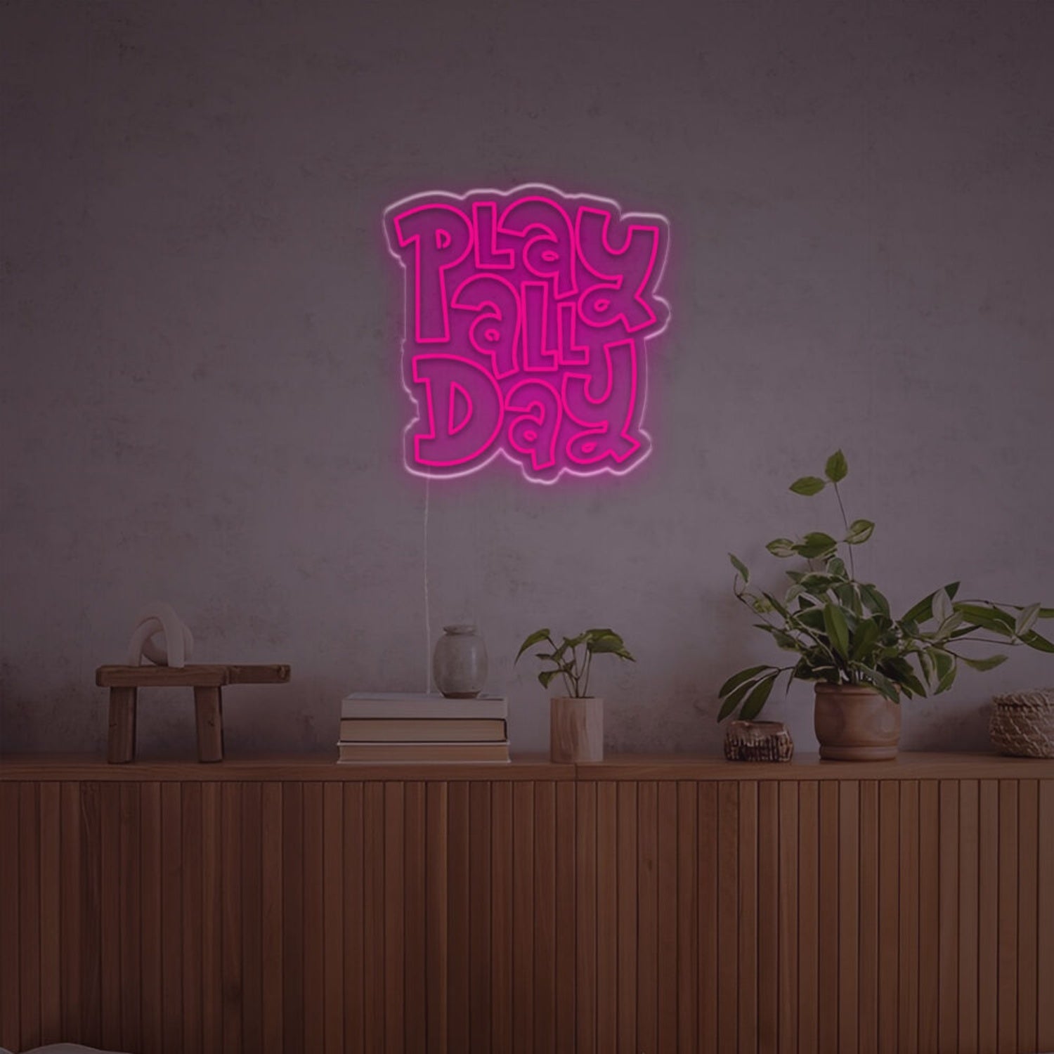 Play All Day By Fat Font Led Neon Sign Brings Vibrant Fun | Shineneon