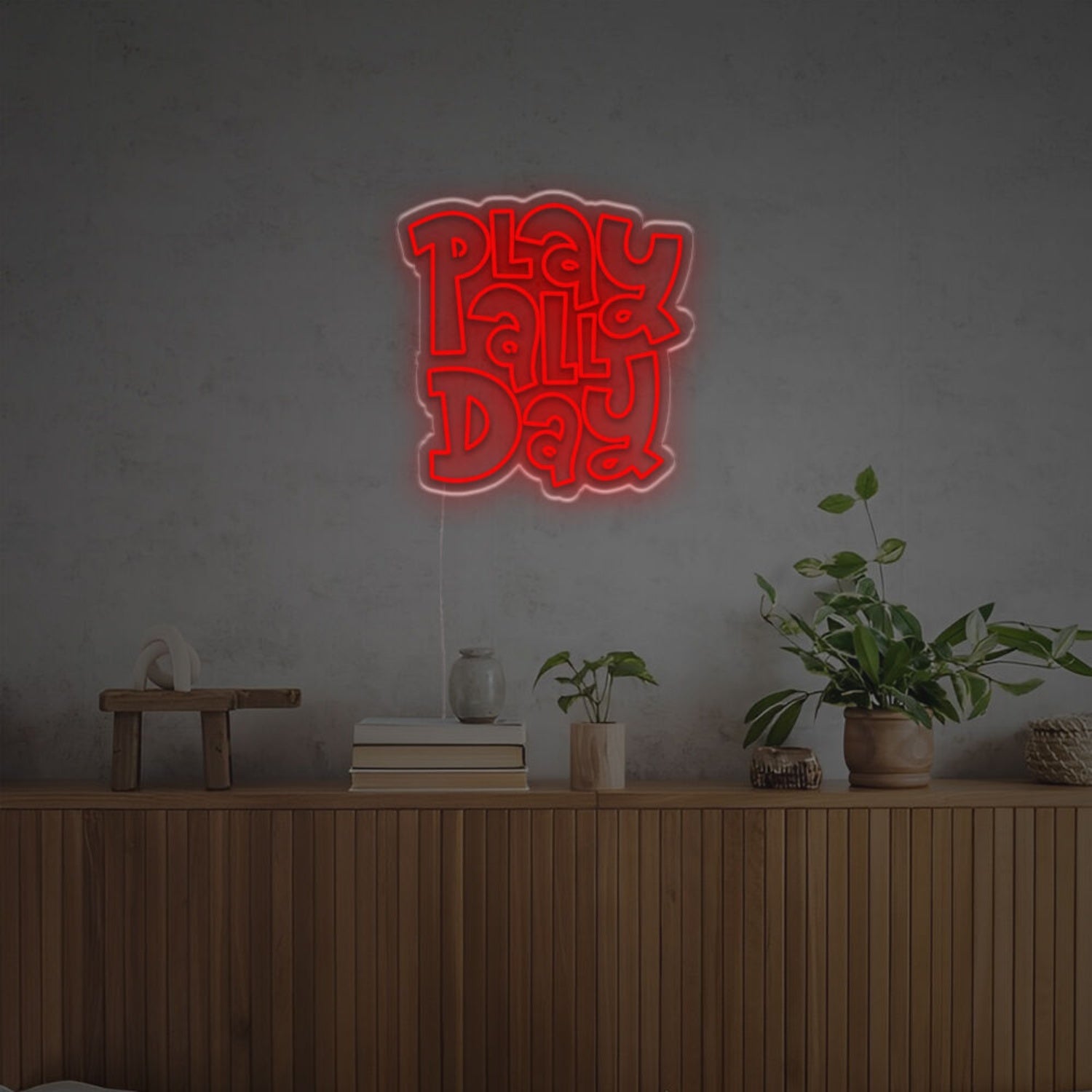 Play All Day By Fat Font Led Neon Sign Brings Vibrant Fun | Shineneon