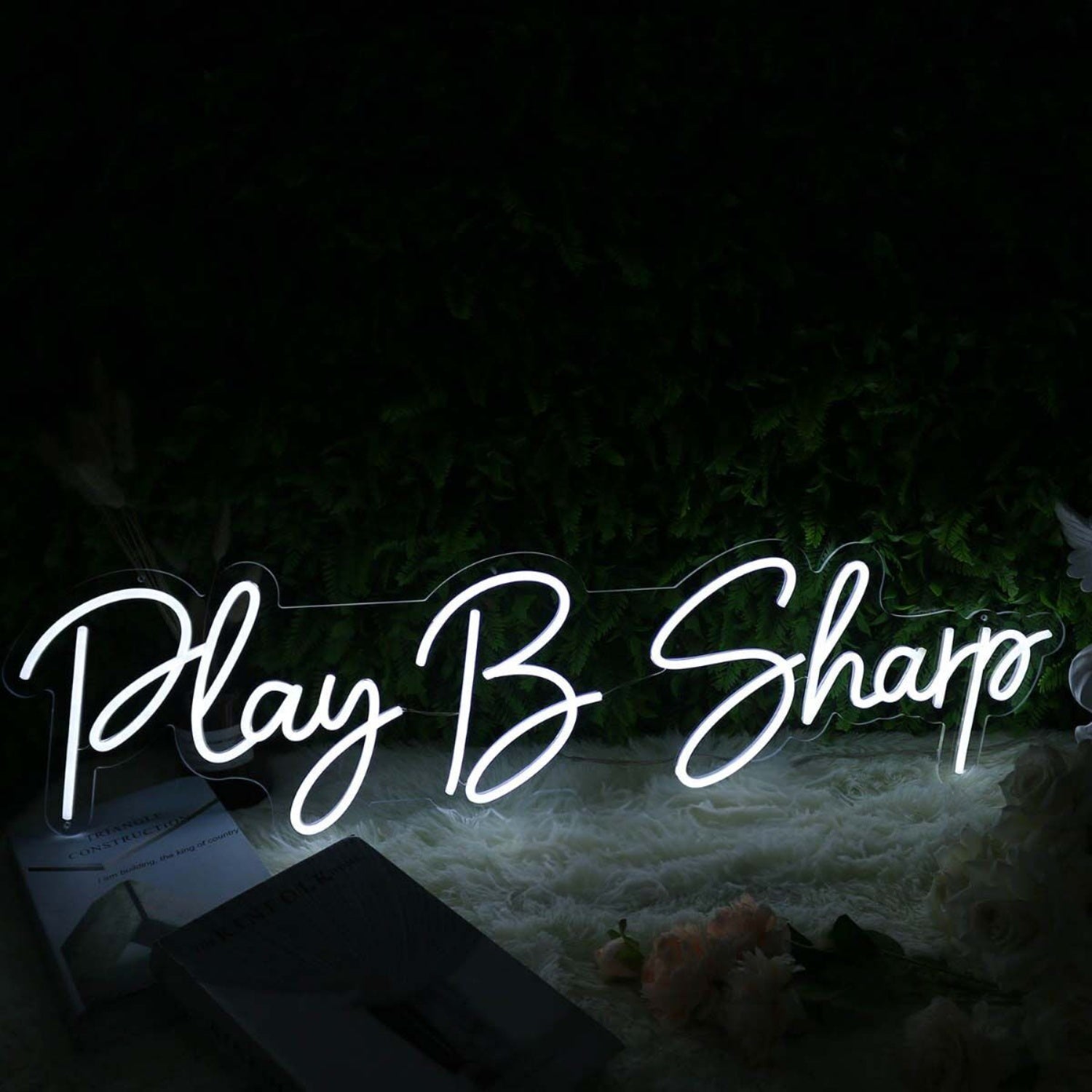 Play B Sharp White Led Neon Sign | Shineneon