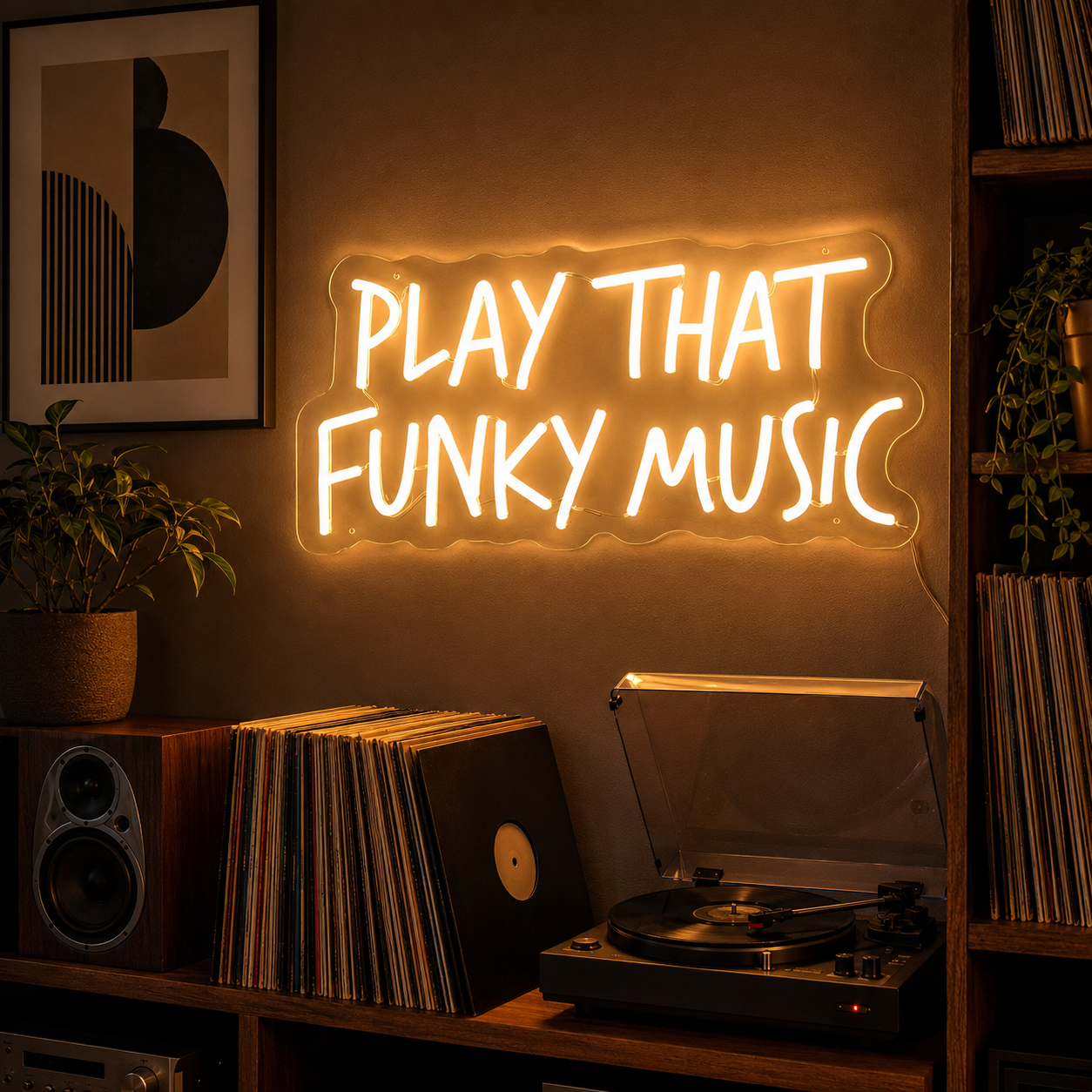 Play That Funky Music LED Neon Sign - 03 Real Lifestyle Scene