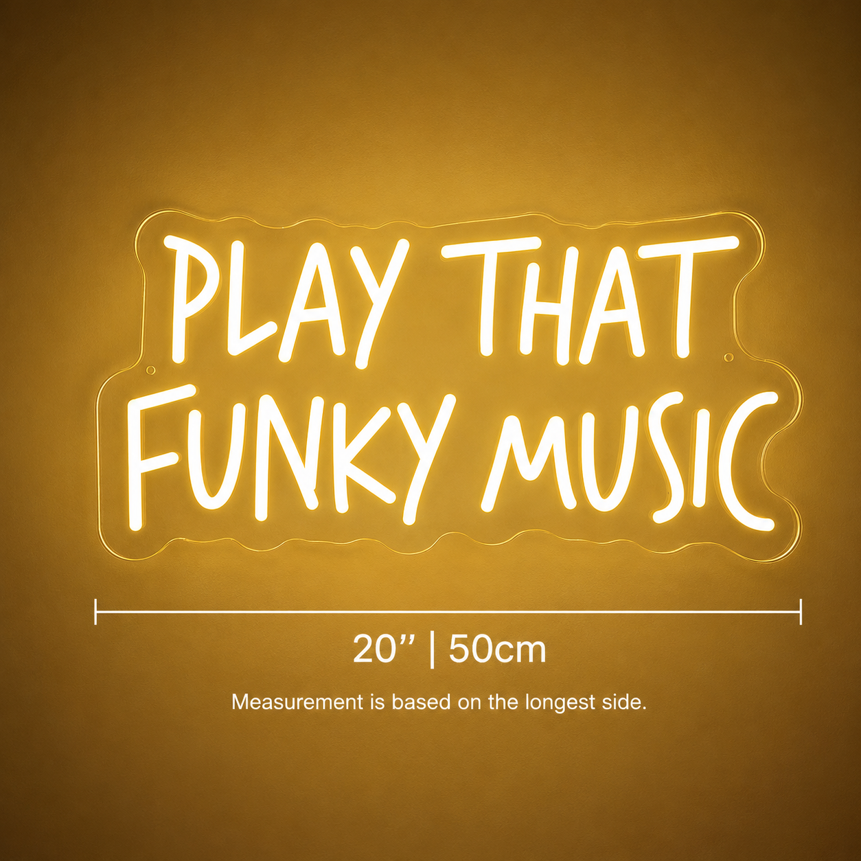 Play That Funky Music Room Decor LED Neon Sign - 05 Color Grid