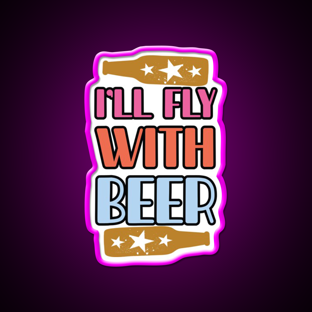 Playful Beer Themed Graphic Man Cave Bar Led Neon Sign Rgb Color