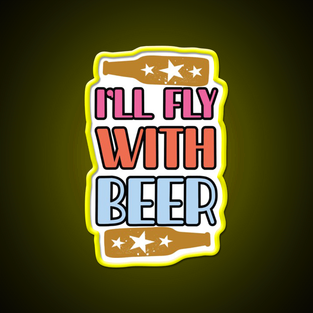 Playful Beer Themed Graphic Man Cave Bar Led Neon Sign Rgb Color