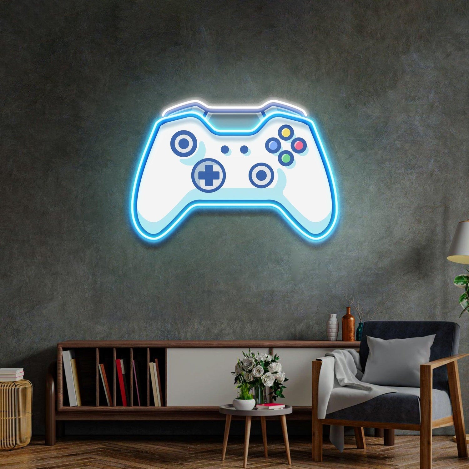 Playstation Pop Art Uv Printed Led Neon Sign For Indoor Gaming Room Decor | Shineneon