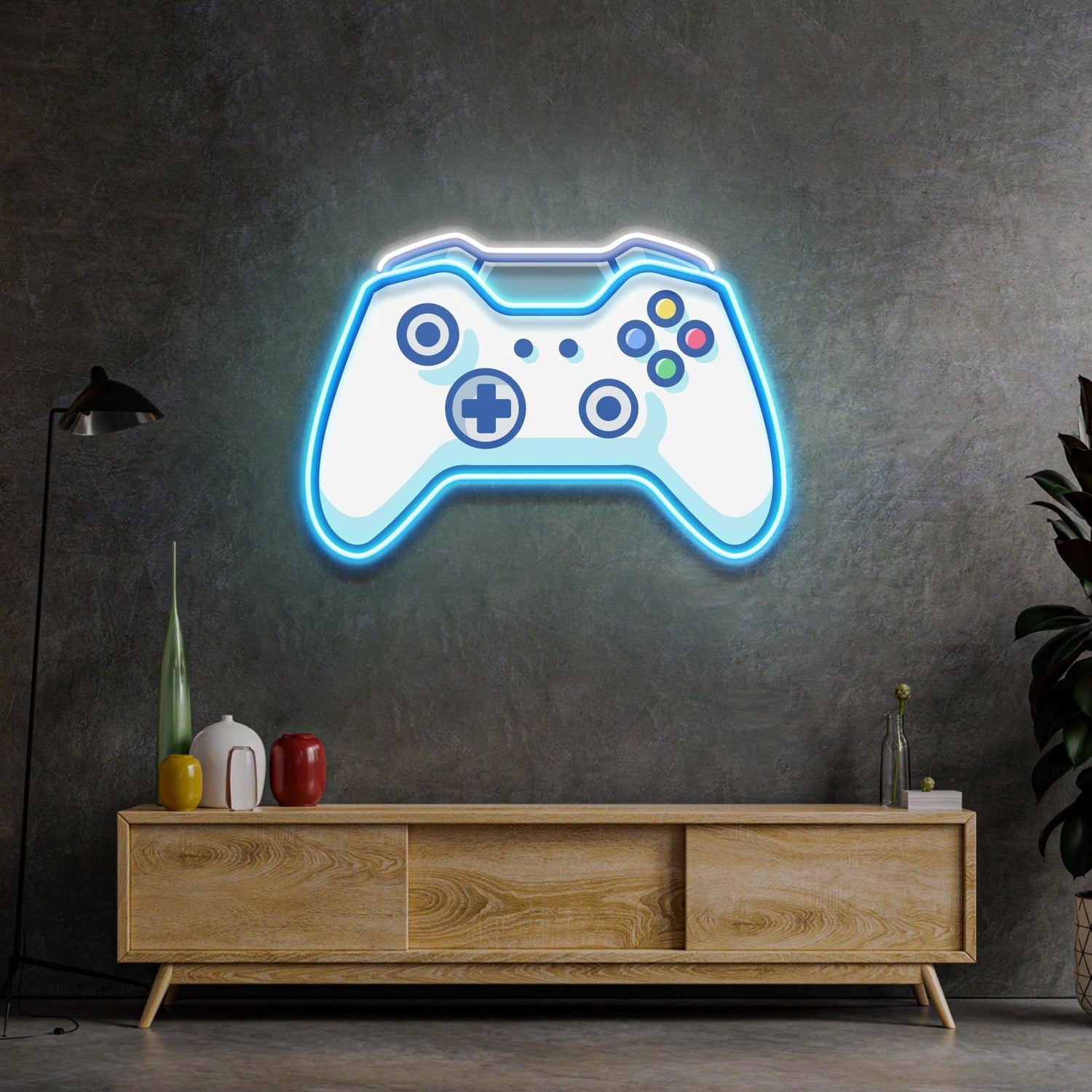 Playstation Pop Art Uv Printed Led Neon Sign For Indoor Gaming Room Decor | Shineneon