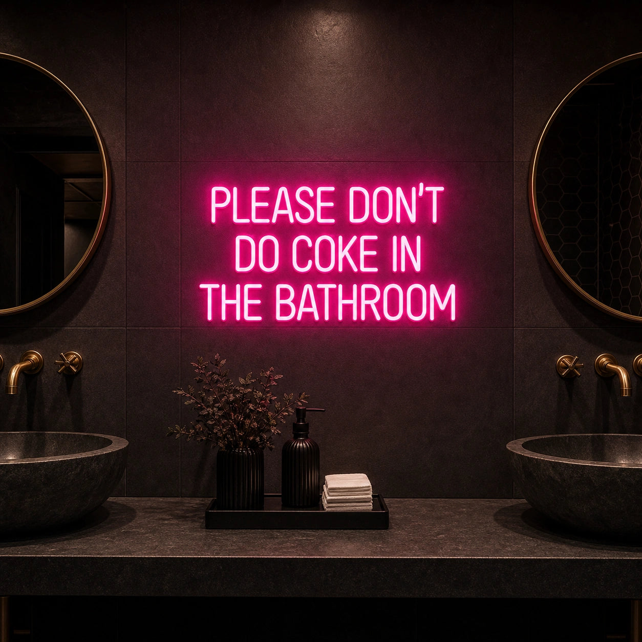 Please Don T Do Coke LED Neon Sign Garage Man Cave Neon Sign real lifestyle scene