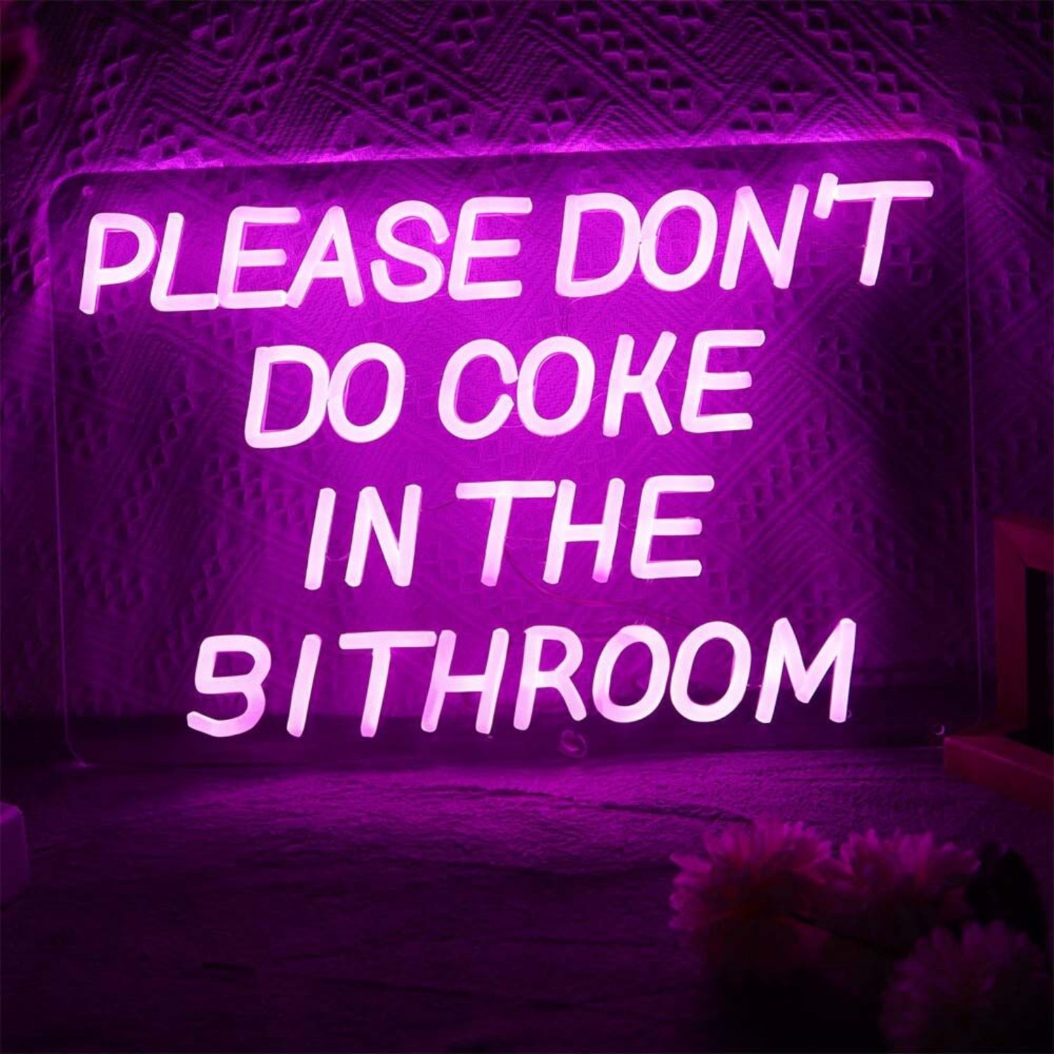 Please Dont Do Coke In The Bathroom Led Neon Sign | Shineneon