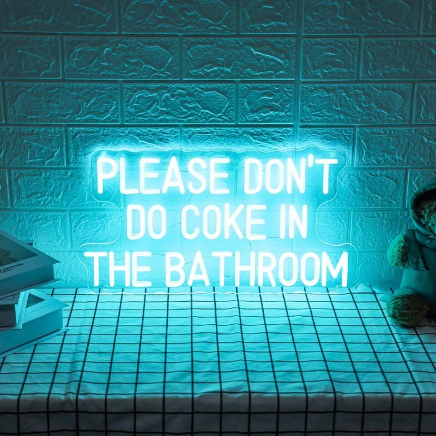 Please Dont Do Coke In The Bathroom Led Neon Sign For Home | Shineneon