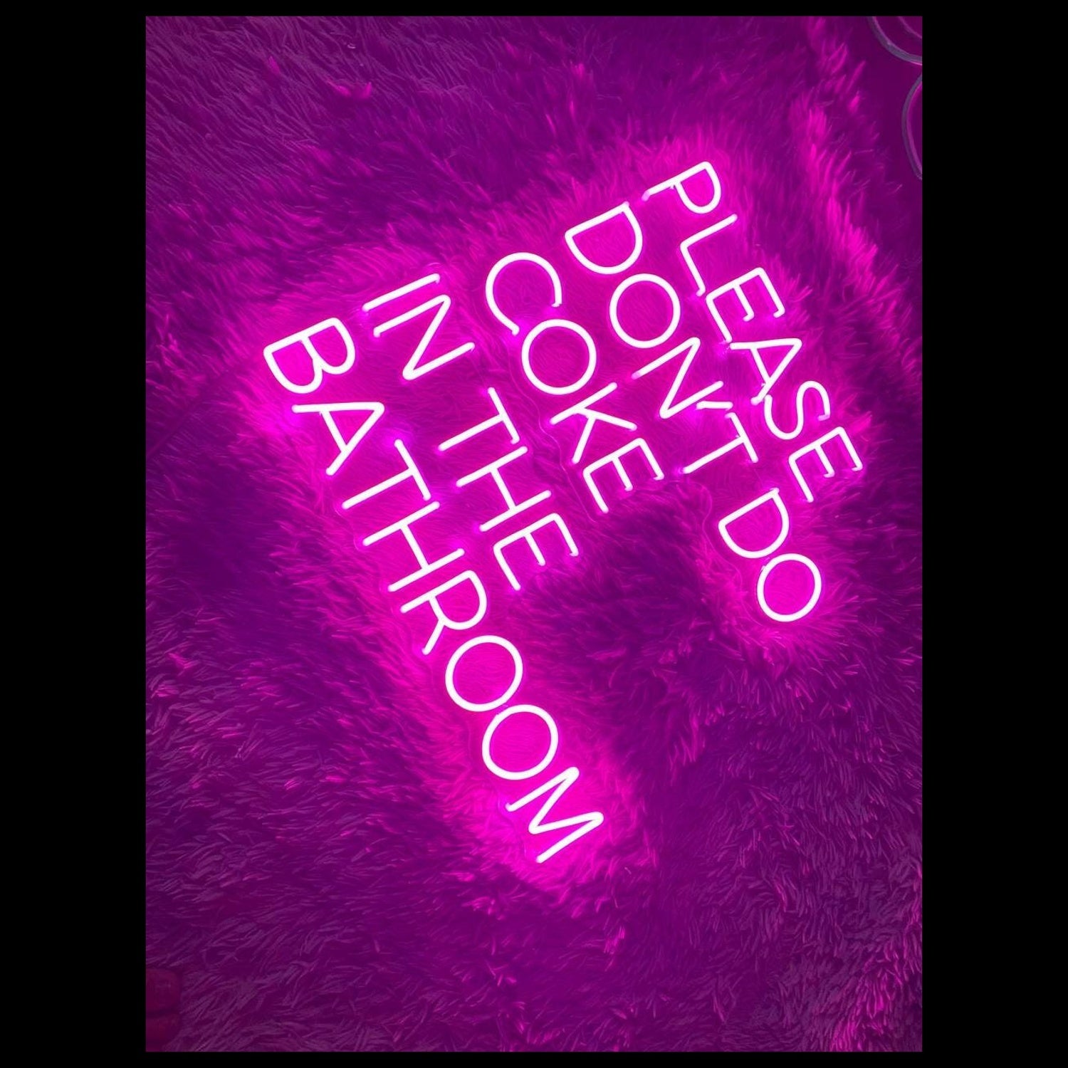 Please Dont Do Coke In The Bathroom Neon Led Sign | Shineneon