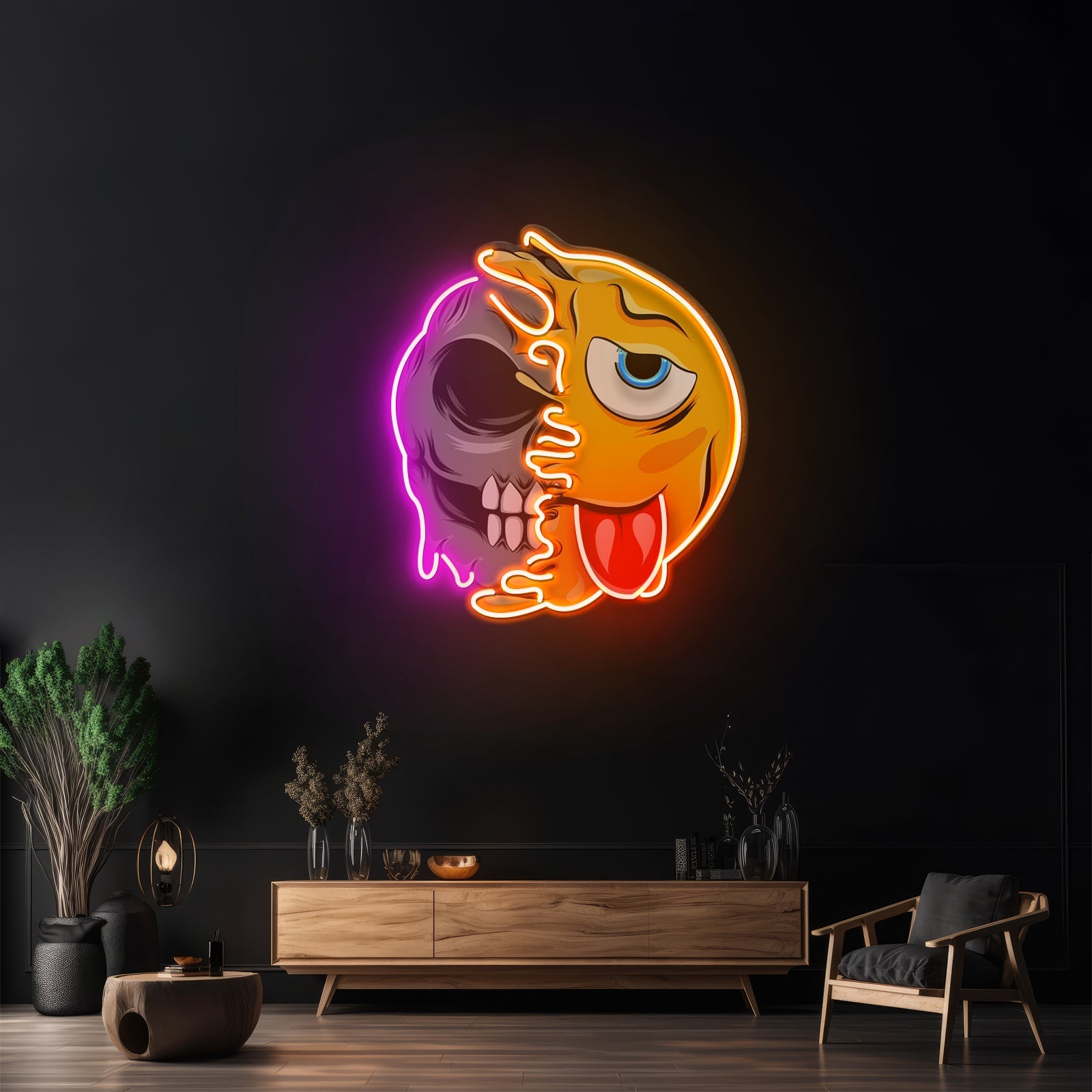 Pleh Emoji Skull Led Neon Sign Light Custom Led Signs - Shineneon