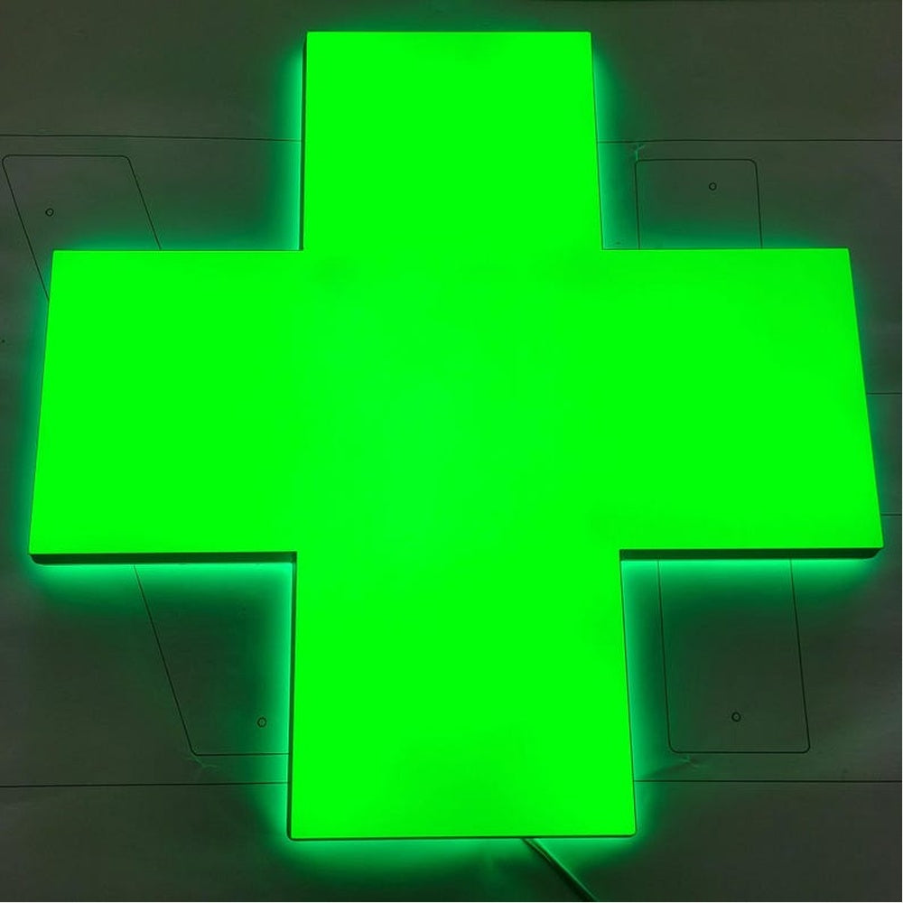 Plus Sign 3D Frontlit And Backlit Channel Letter Led Light Sign