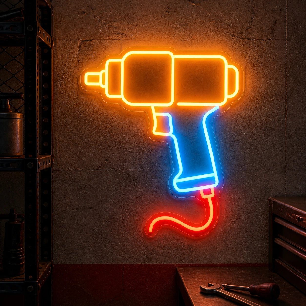 Pneumatic Wrench Vintage LED Neon Sign - Shineneon