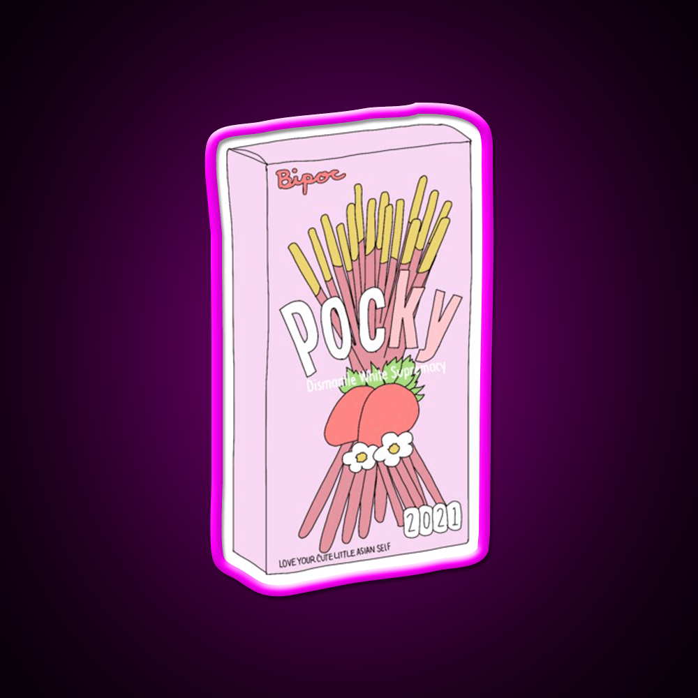 Pocky For Poc Snack Food Led Neon Sign Rgb Color - Shineneon