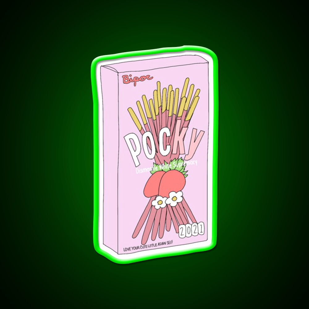 Pocky For Poc Snack Food Led Neon Sign Rgb Color - Shineneon